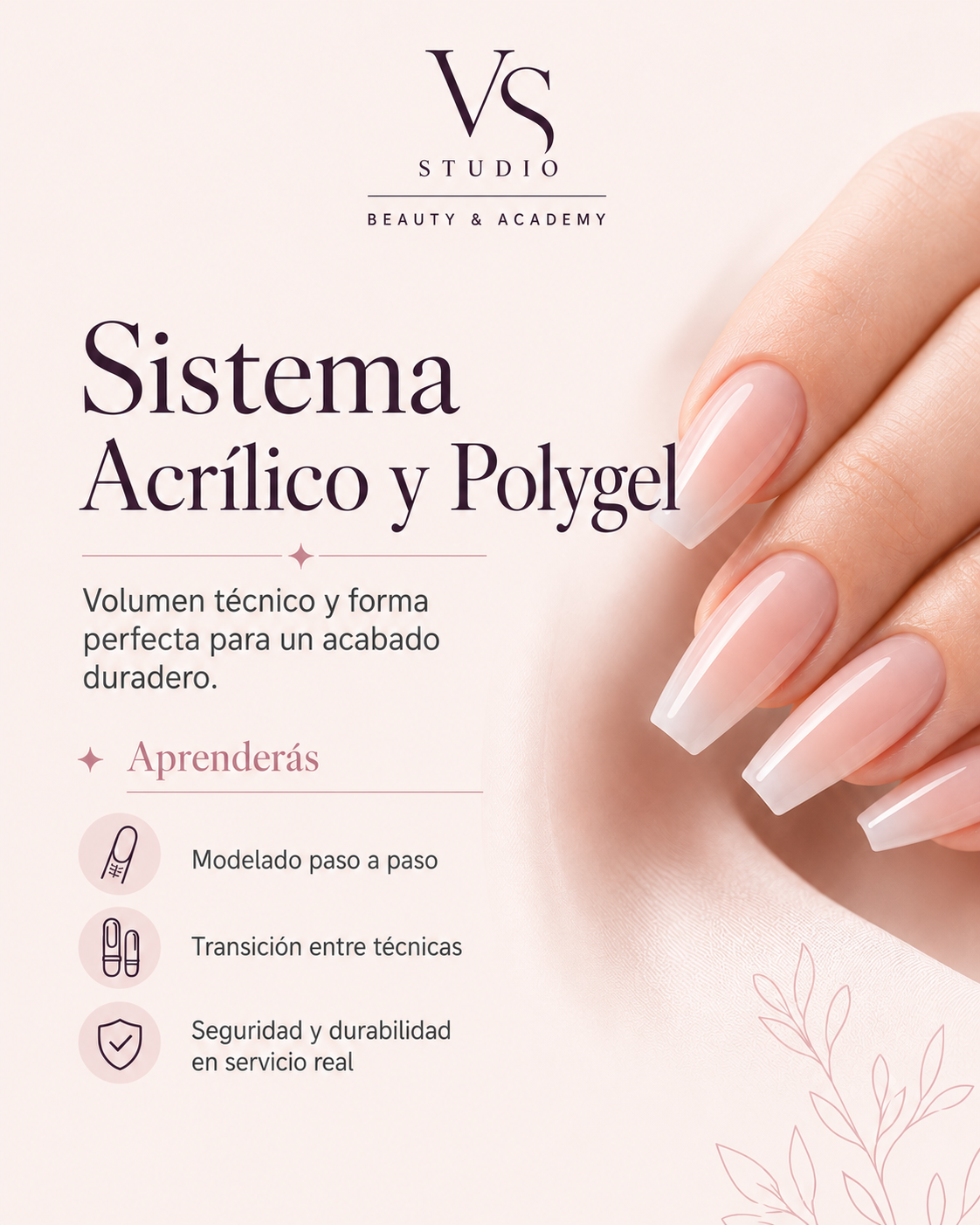 Curso de sistema acrílico y polygel en VS Studio